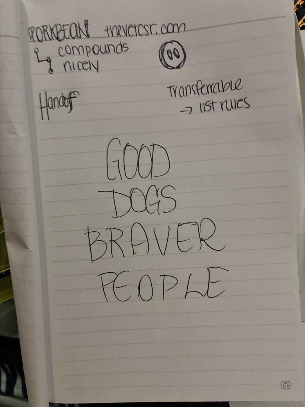 A notebook on the desk